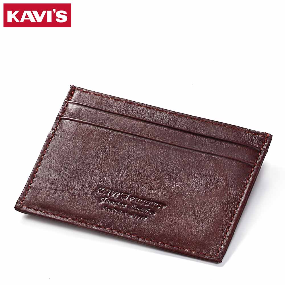 New Slim 100% Cowhide Leather  - Card Case Minimalist 评论和价格
