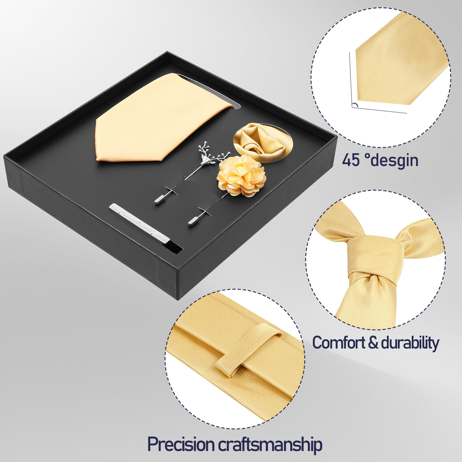 5 pcs Men'S Tie Set Necktie Po - Men Accessories Gift 评论和价格