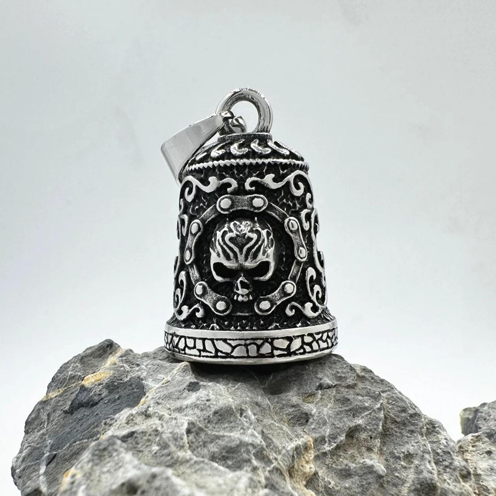Skull Bell Charm Motorcycle Be - Men'S Accessories Chain 评论和价格