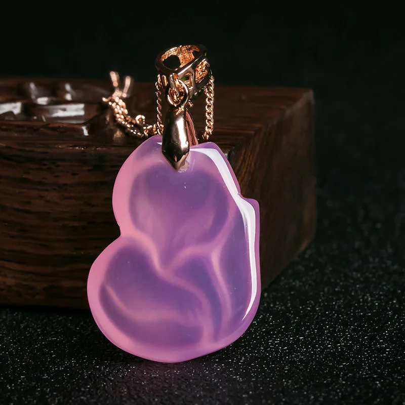 Natural Purple Agate Fox Penda - Men'S Accessories Chain 评论和价格