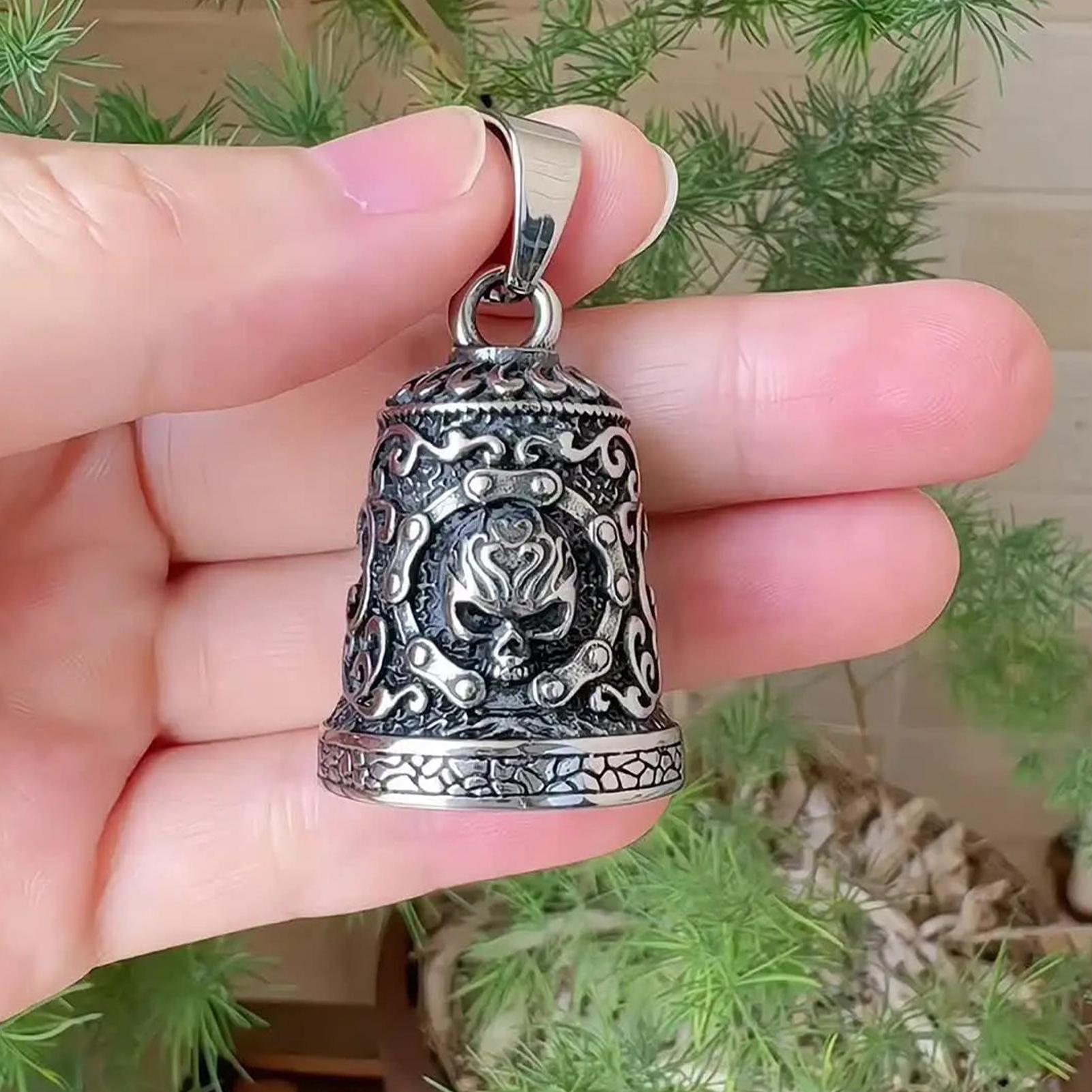 Skull Bell Charm Motorcycle Be - Men'S Accessories Chain 评论和价格