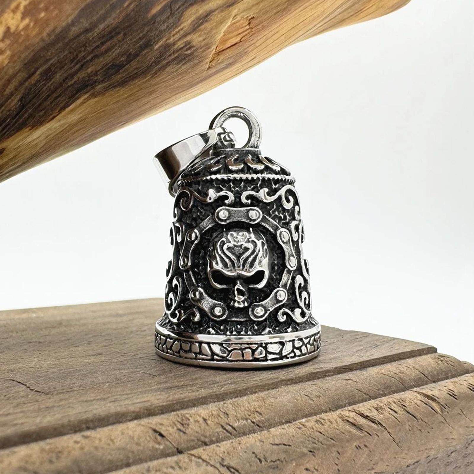 Skull Bell Charm Motorcycle Be - Men'S Accessories Chain 评论和价格