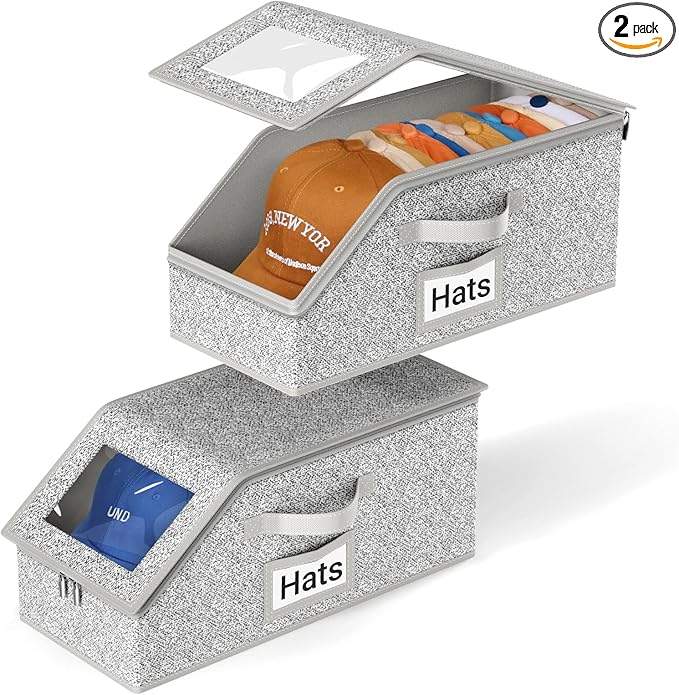 AOODA 2 PCS Stackable Hat Stor - Men'S Accessories Drawer Organizer 评论和价格