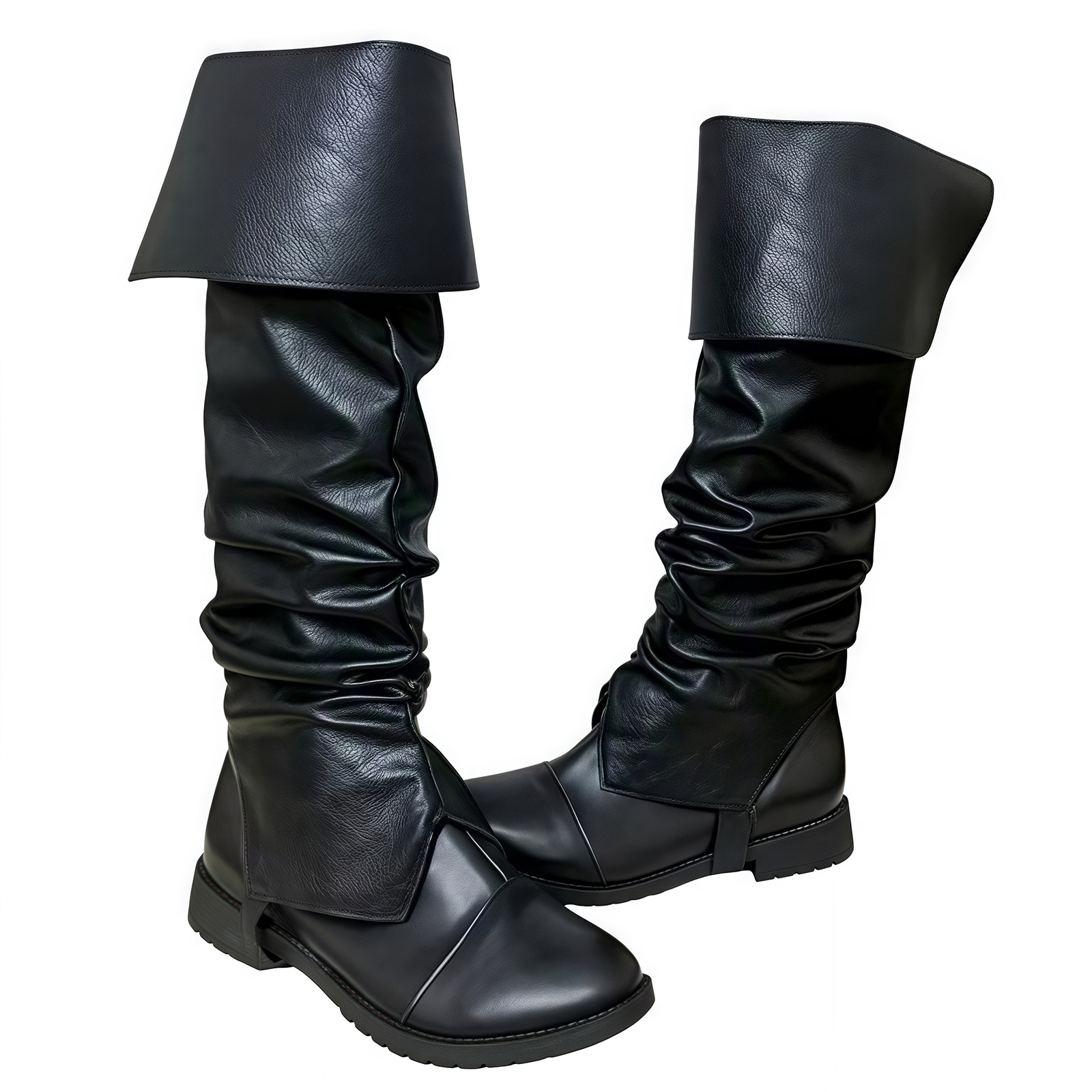 Medieval Pirate Boot Covers Ad - Men'S Viking Accessories 评论和价格