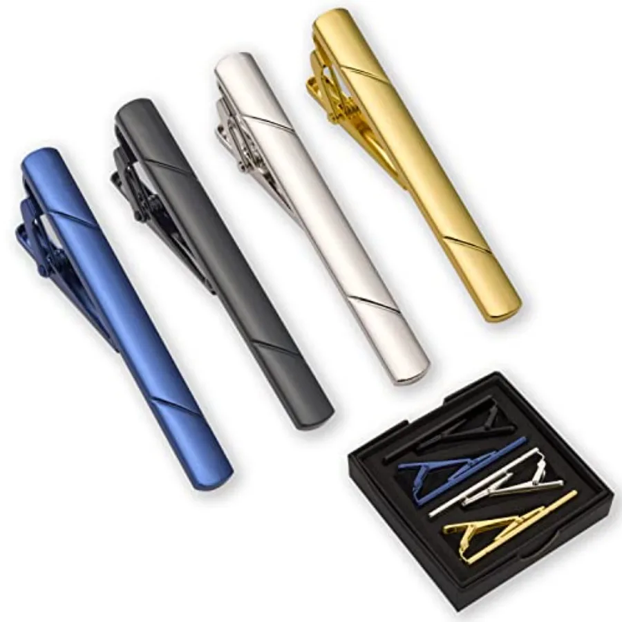 4Pcs Tie Clips For Men Tie Bar - Men Accessories Gift 评论和价格